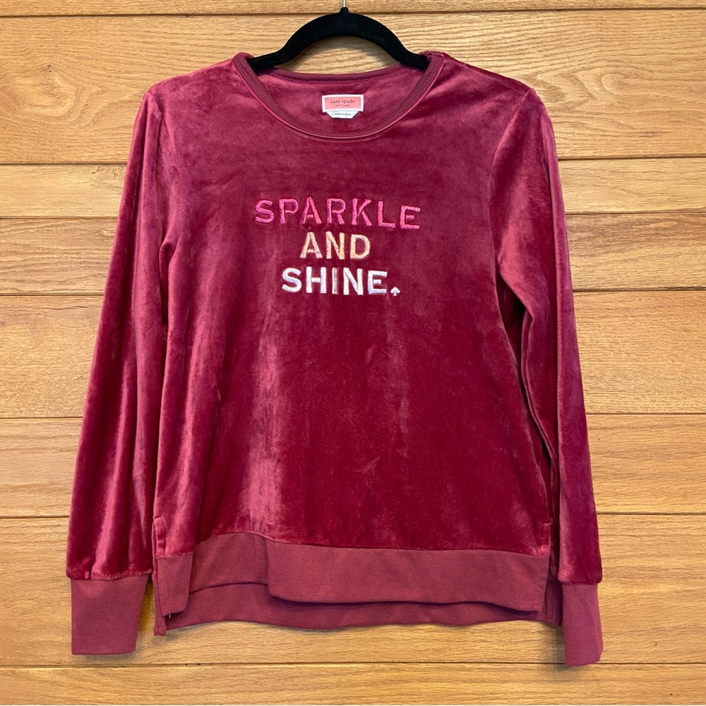 Kate Spade New York Sparkle and Shine velour pullover
